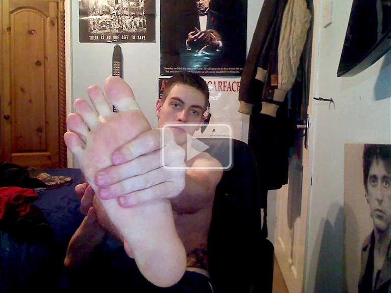 cute guy foot tease with soles