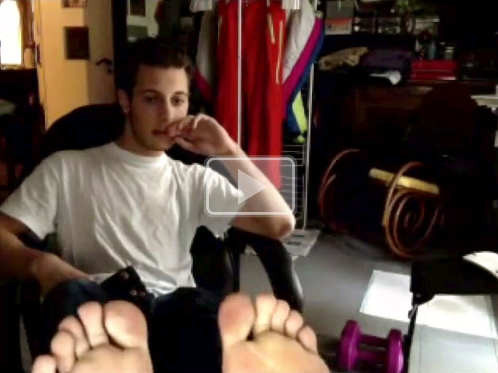 feet on cam shy guy